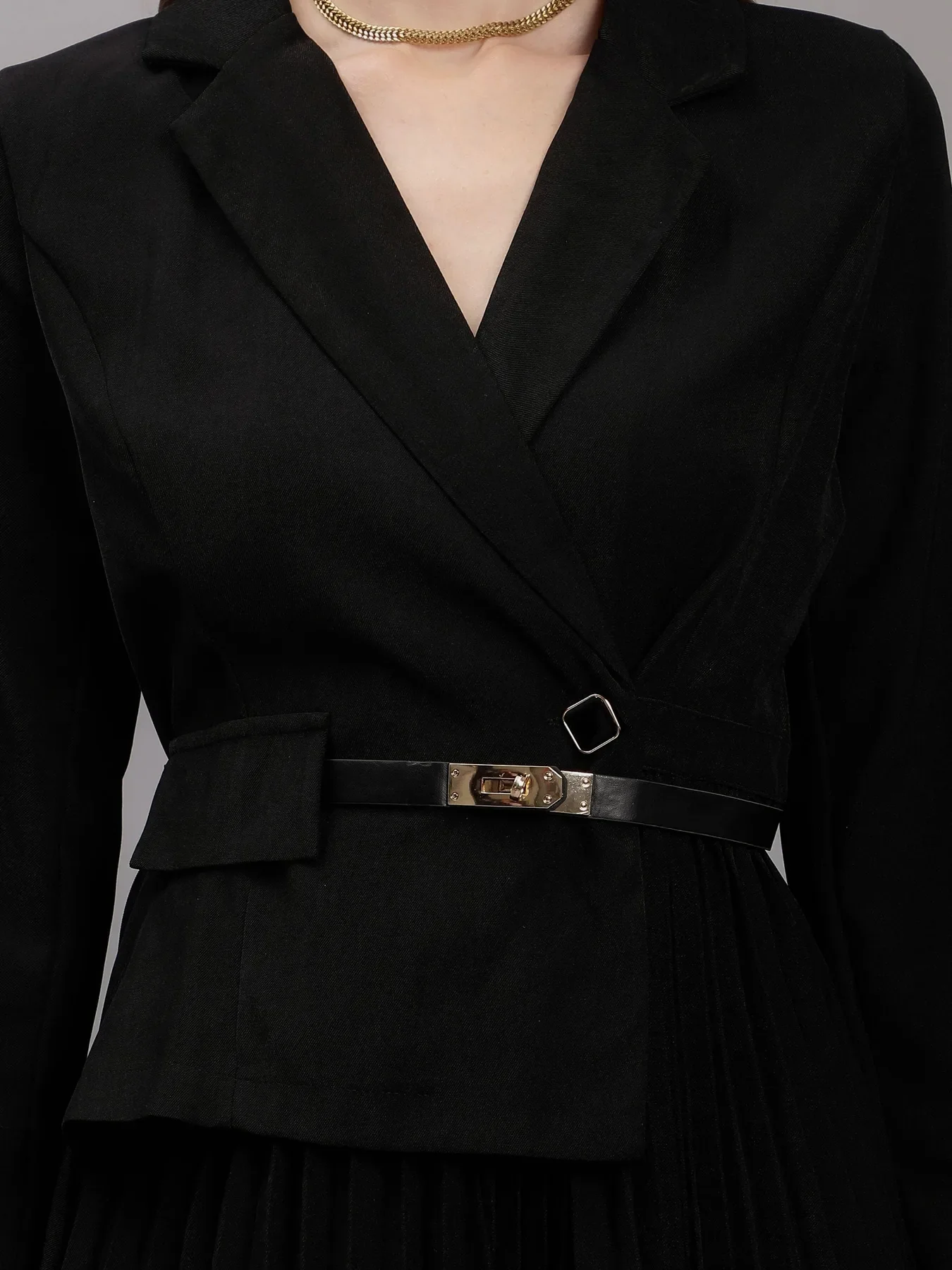 Blazer Pleated Dress - Image 11