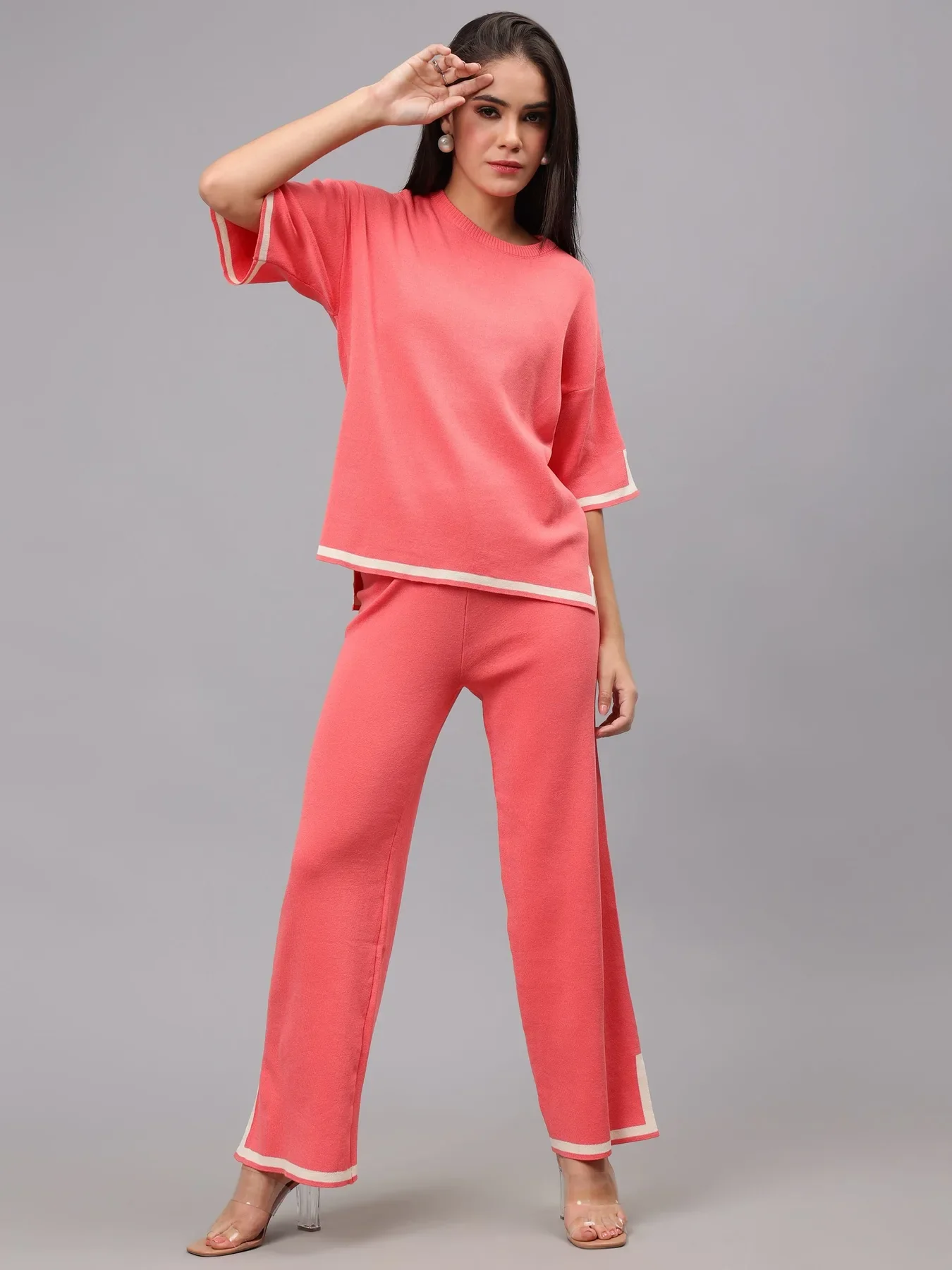 Contrast Knitted Two Piece Set - Image 20