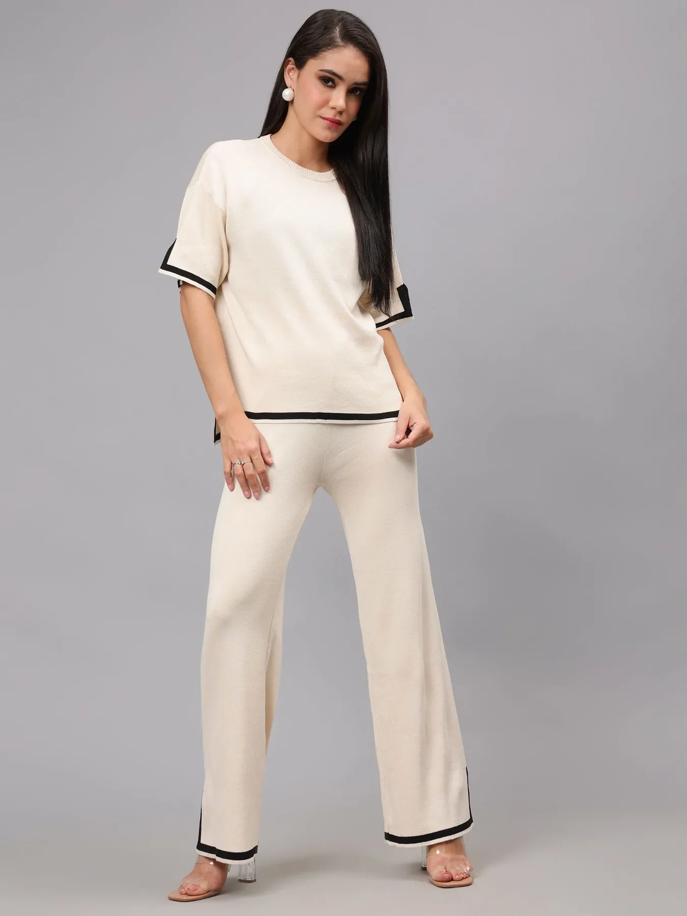 Contrast Knitted Two Piece Set - Image 8