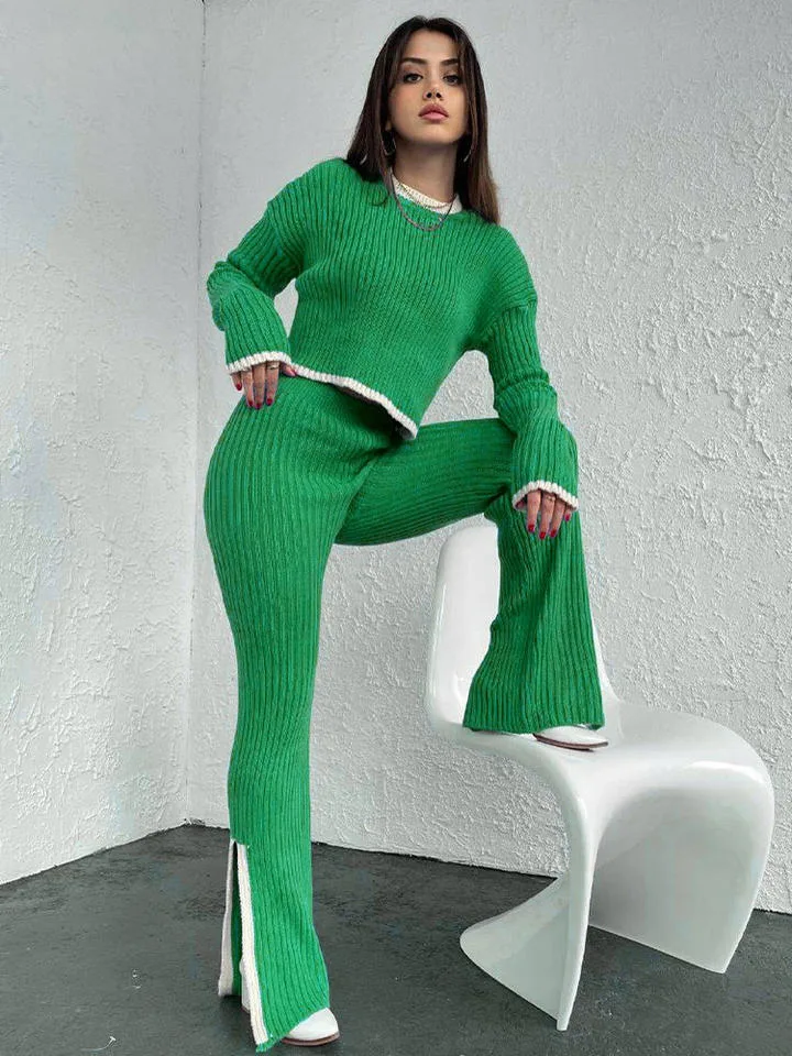 Fashionable Knitted Two Piece Set - Image 10