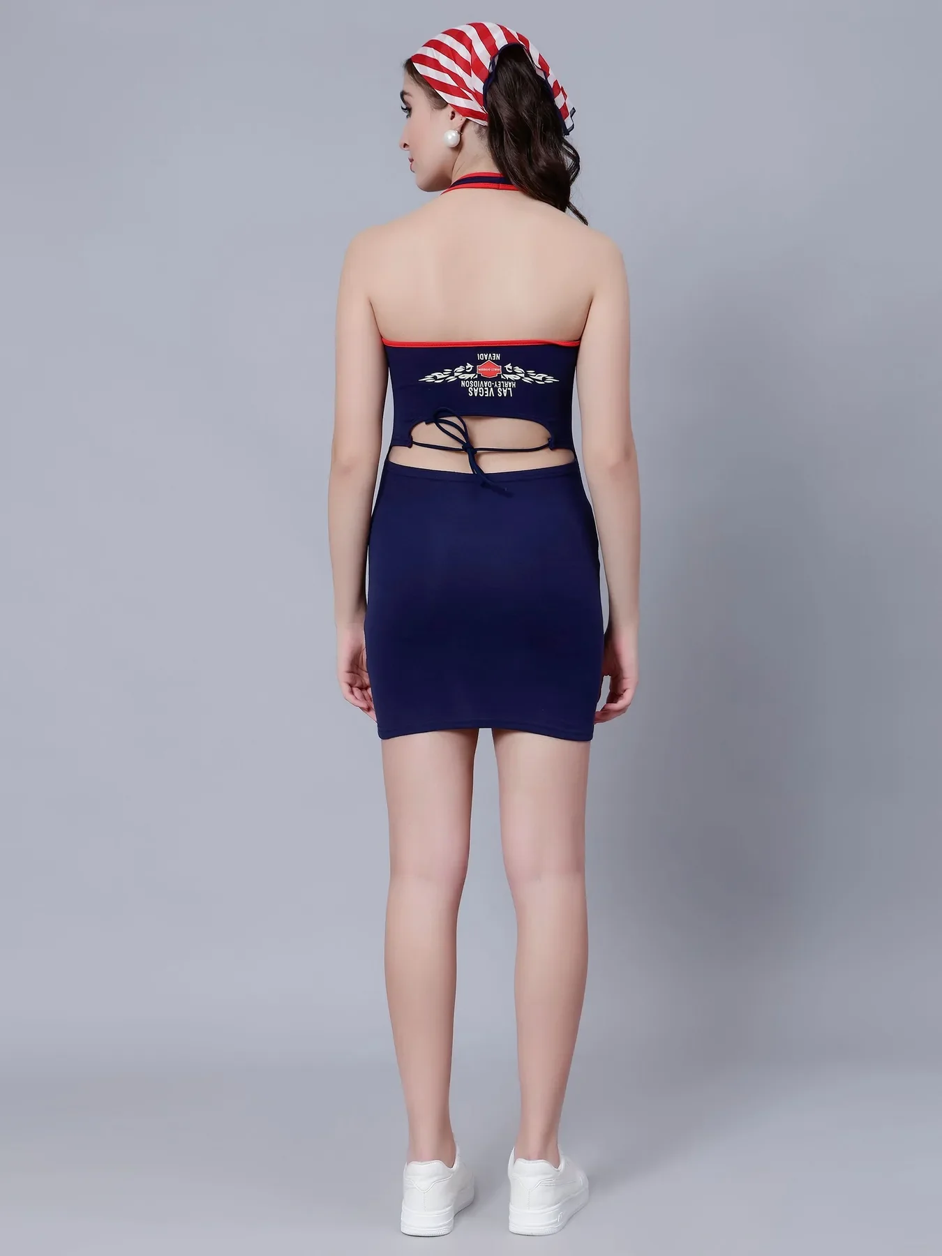 Halter Bodycon Dress With Shirt - Image 17