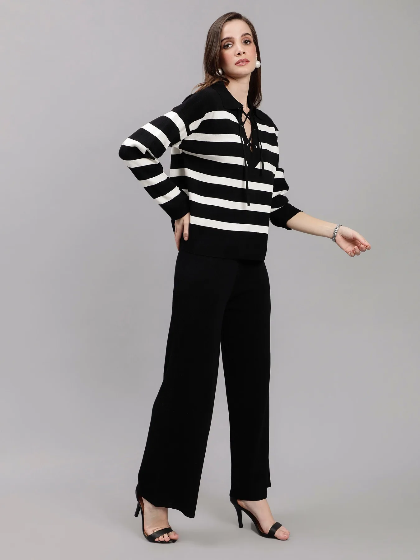 Striped Knitted Two Piece Set - Image 8
